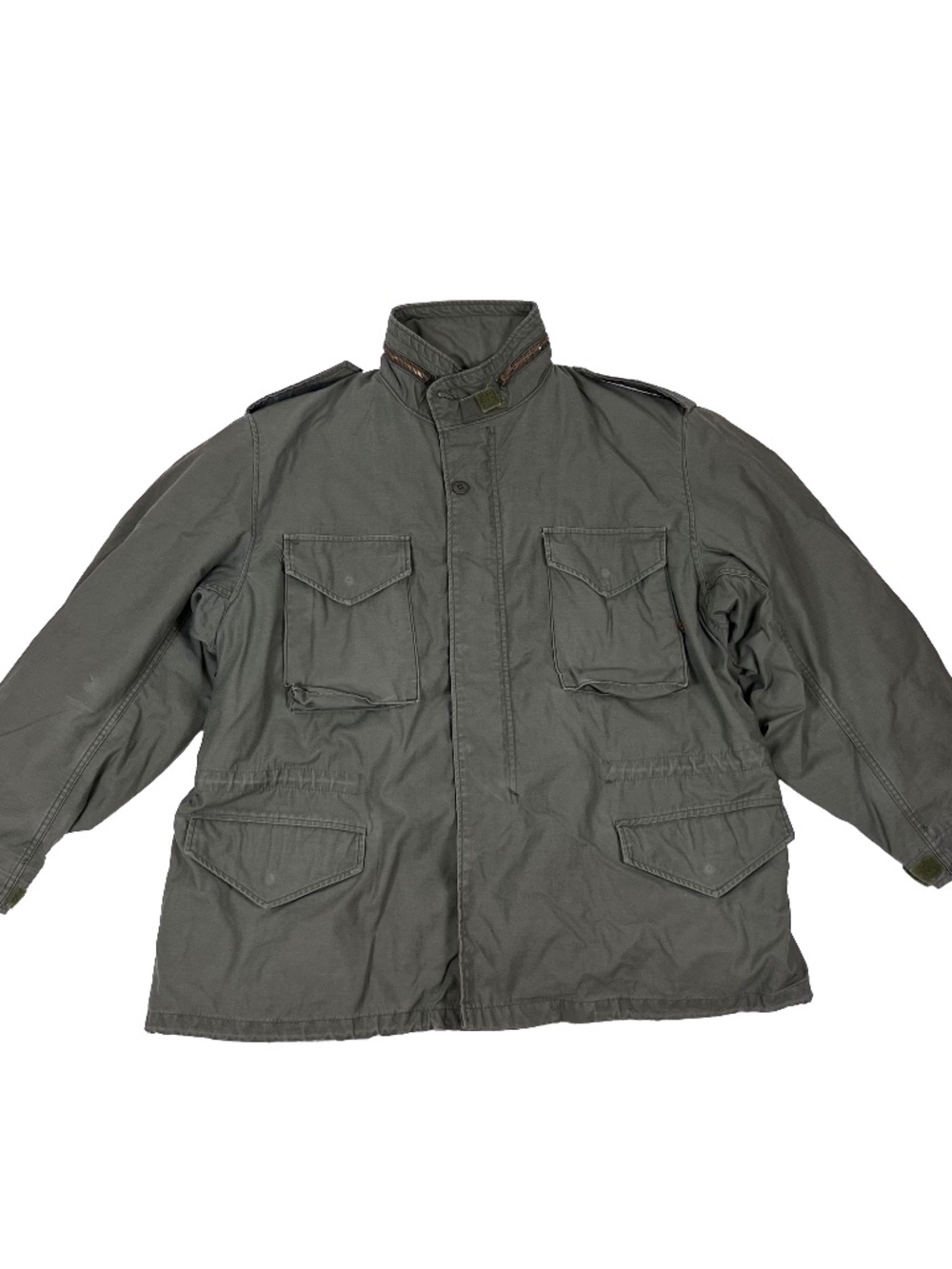 Vintage Alpha Industries Jacket Green M-65 Field Cold Weather Made In USA